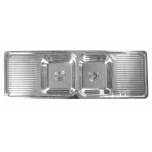 Double Bowl Double Drainer Kitchen Sink 